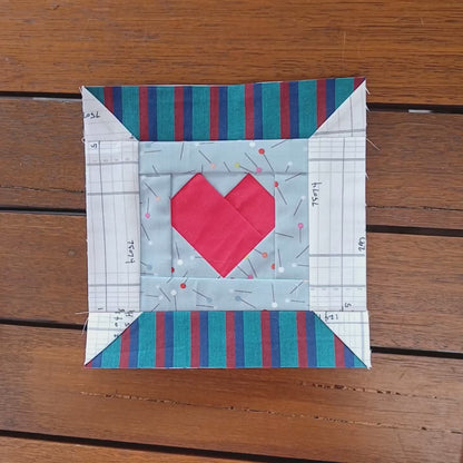 Spool Heart Foundation Paper Piecing (FPP) Pattern