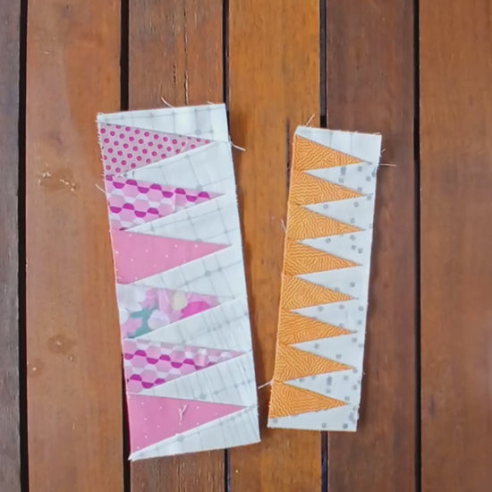 Dogtooth quilt border foundation paper piecing pattern