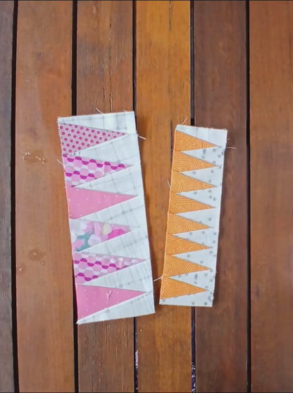 Dogtooth quilt border foundation paper piecing pattern