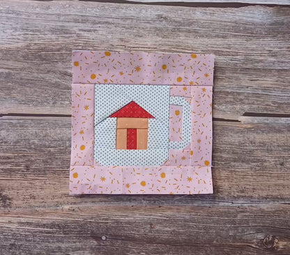 House Mug Foundation Paper Piecing (FPP) Pattern