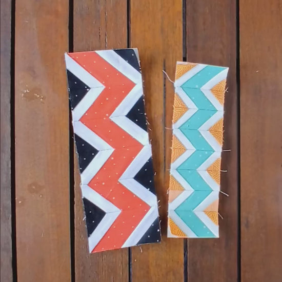 Zigzag quilt border foundation paper piecing pattern