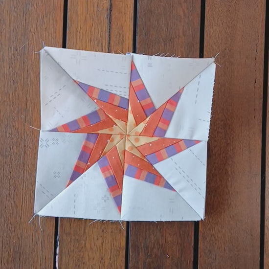Triple Star Twist Foundation Paper pieced pattern