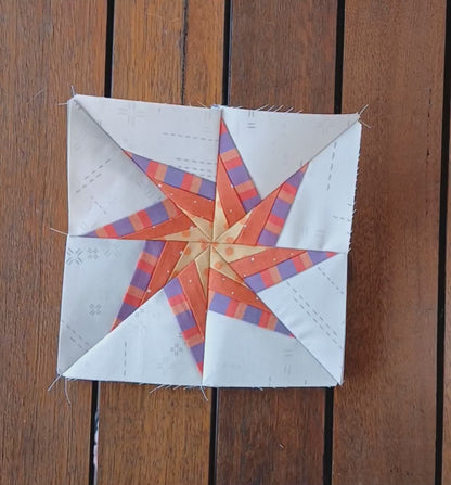 Triple Star Twist Foundation Paper pieced pattern