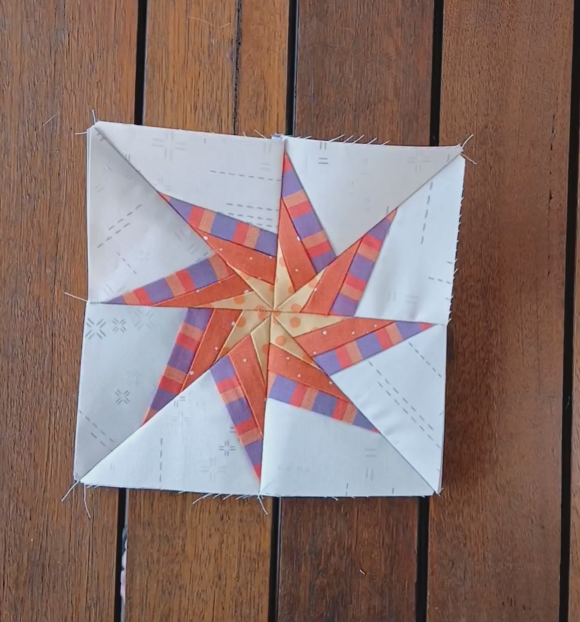 Triple Star Twist Foundation Paper pieced pattern