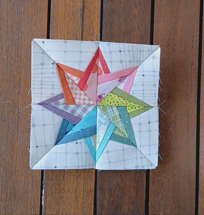 Origami Star Foundation Paper Piecing (FPP) Pattern